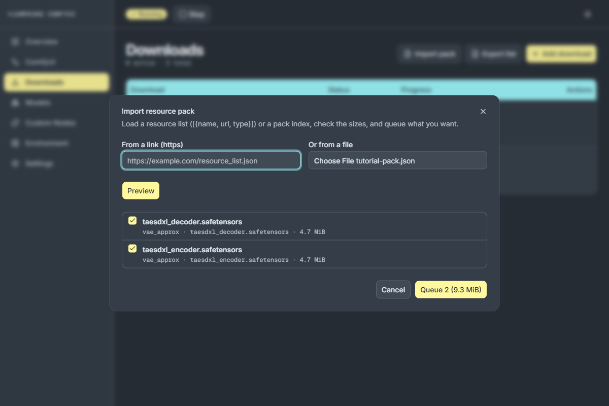 Preview รายการก่อนกด Queue