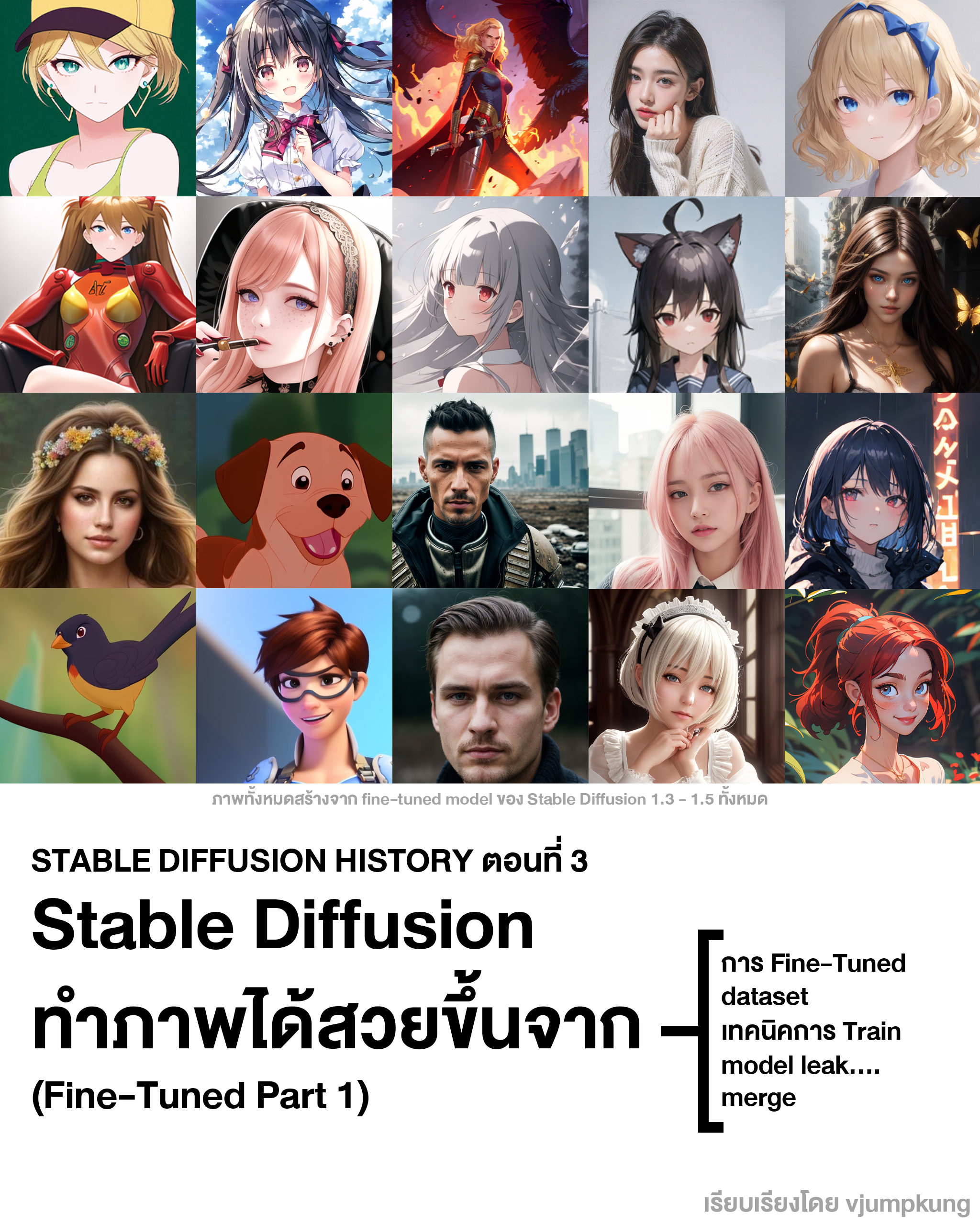 Stable Diffusion History ตอนที่ 3 Fine Tuning